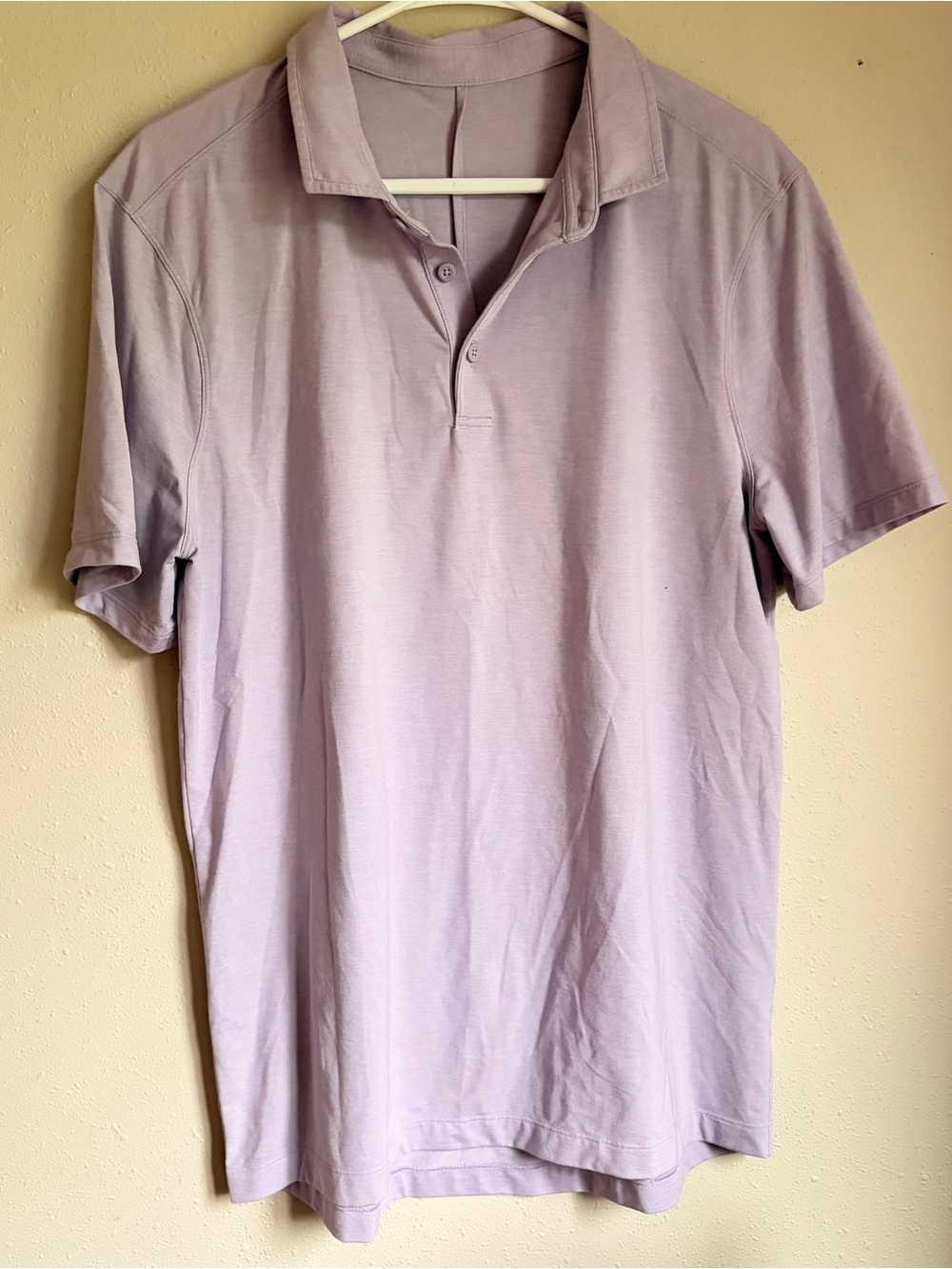 Men's Lululemon Polo Shirt in Light Lavender - Classic Short Sleeve